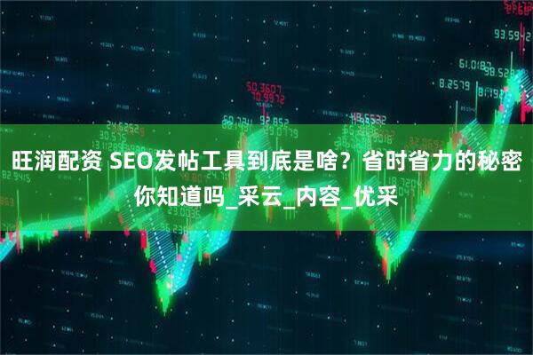 旺润配资 SEO发帖工具到底是啥？省时省力的秘密你知道吗_采云_内容_优采