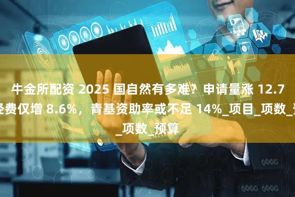 牛金所配资 2025 国自然有多难？申请量涨 12.7% 经费仅增 8.6%，青基资助率或不足 14%_项目_项数_预算